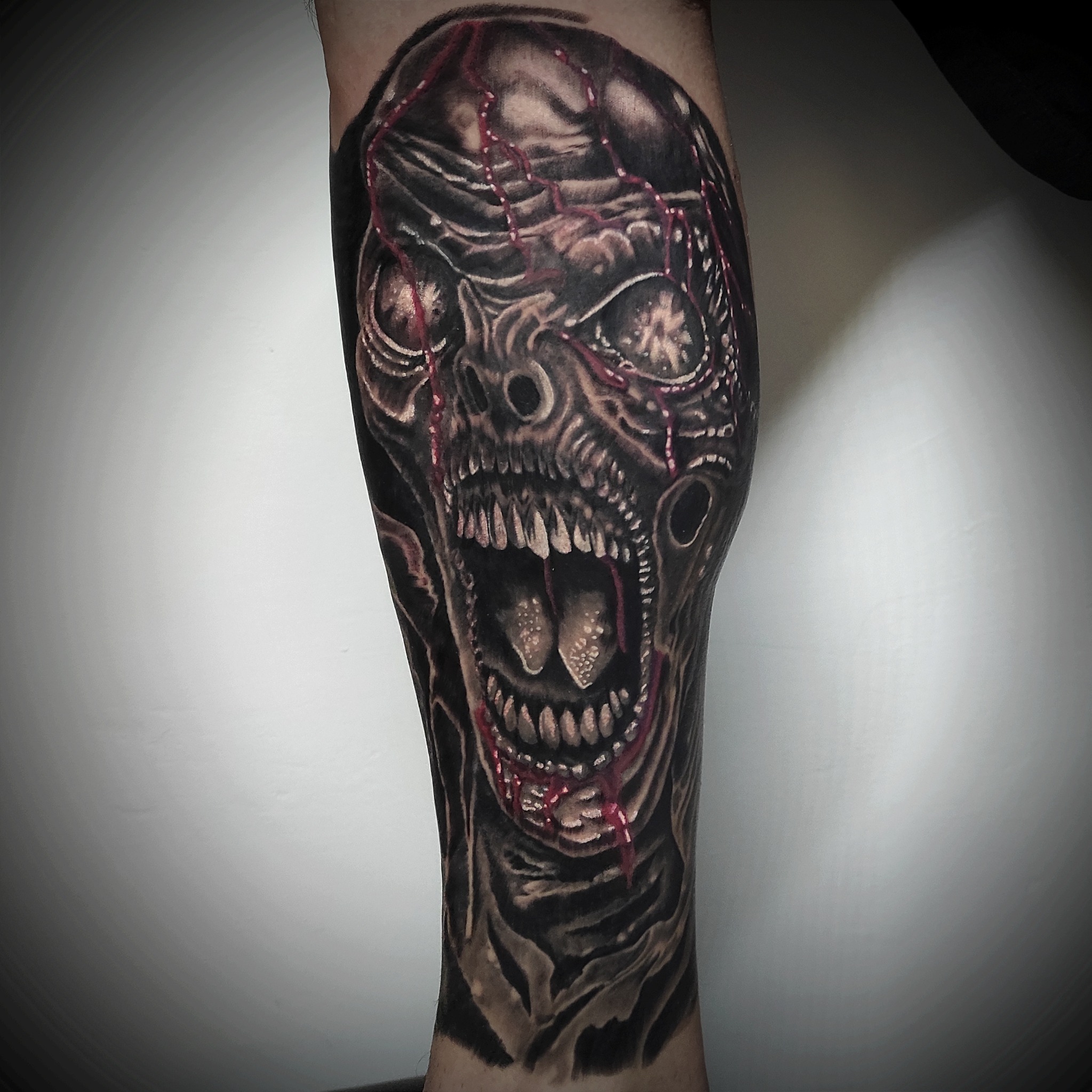 Mroczny tatuaż potwór czaszka - DINKZ ART Mroczny tatuaż potwór czaszka - DINKZ ART